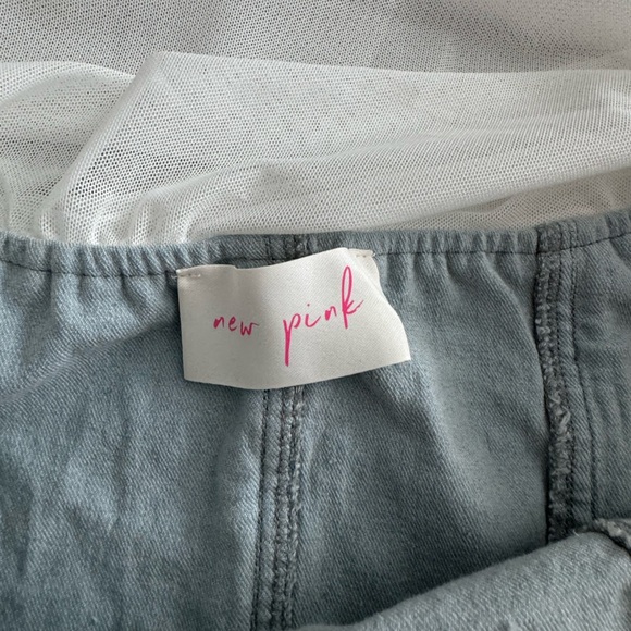 New pink mesh jean top new - Picture 5 of 7